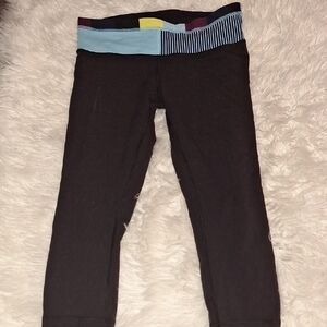 Lululemon Athletica Black and Blue Leggings for Active Comfort